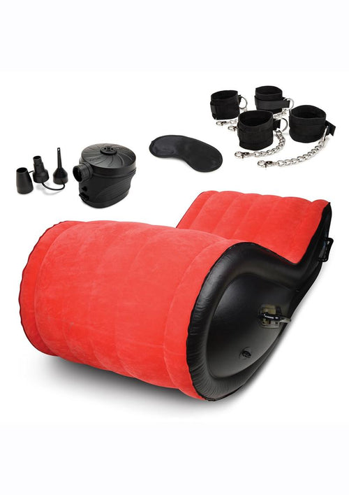 Load image 1 in gallery view. Lux Fetish Inflatable BDSM Sex Sofa - Black/Red - 6 Piece/Set