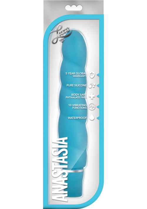 Load image 1 in gallery view. Luxe Anastasia Silicone Vibrator - Aqua/Blue