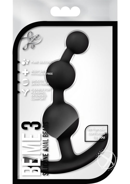 Load image 1 in gallery view. Luxe Be Me 3 Silicone Butt Plug - Black