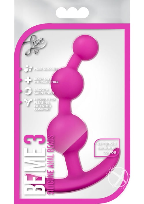 Load image 1 in gallery view. Luxe Be Me 3 Silicone Butt Plug - Pink