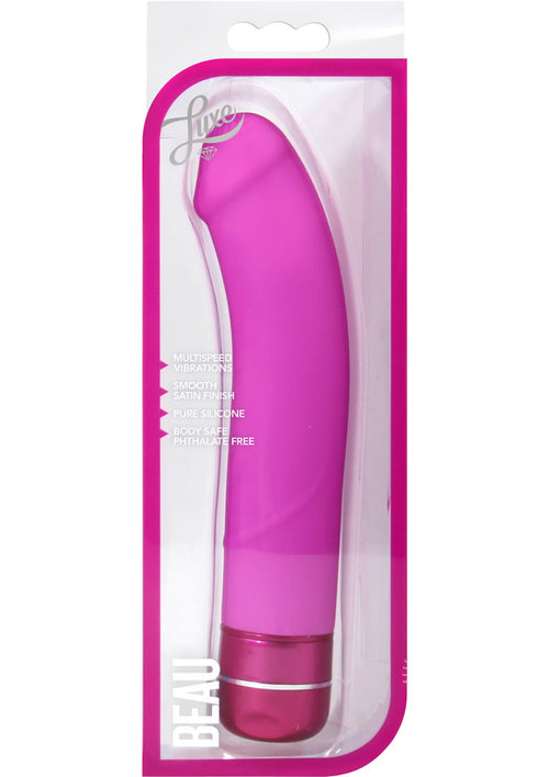 Load image 1 in gallery view. Luxe Beau Vibrating Silicone Dildo - Pink - 8.5in