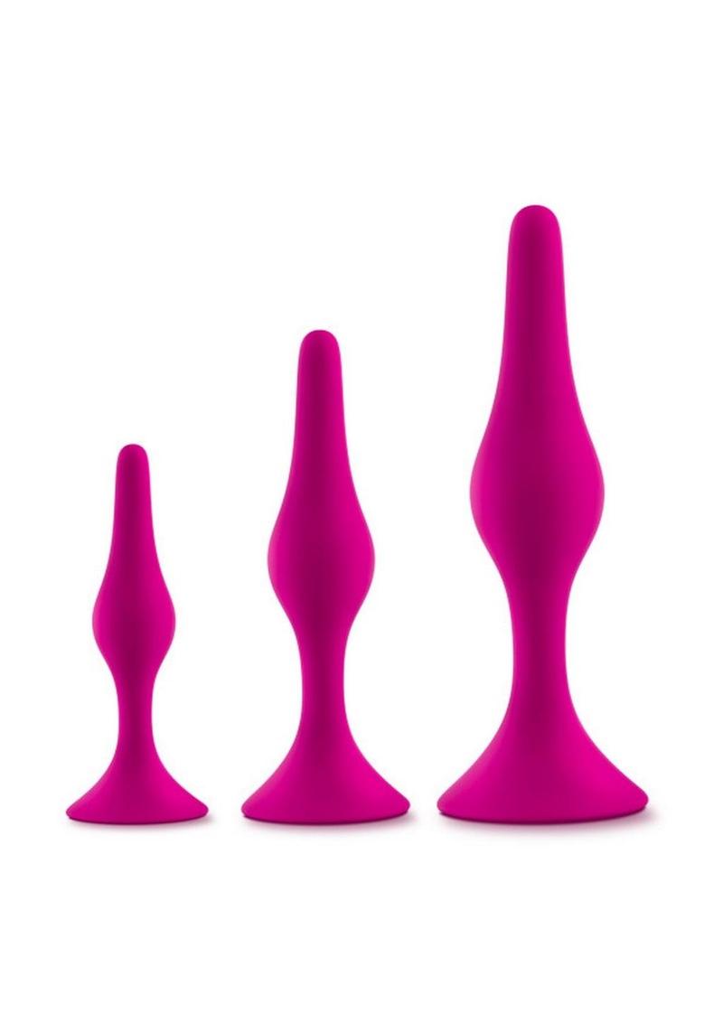 Luxe Beginner Plug Kit Silicone Butt Plugs 3 Sizes Luxe