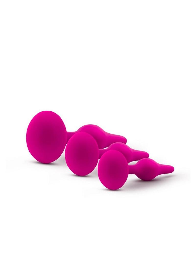 Luxe Beginner Plug Kit Silicone Butt Plugs 3 Sizes Luxe
