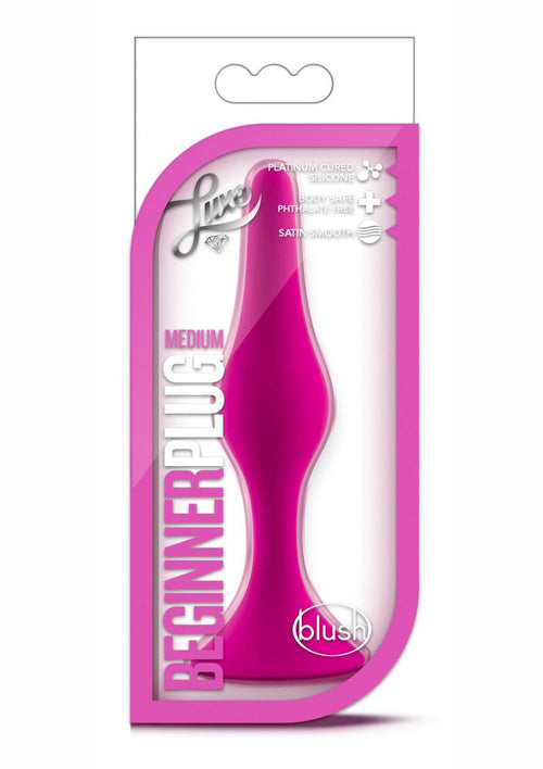 Load image 1 in gallery view. Luxe Beginner Plug Silicone Butt Plug - Pink - Large/Medium