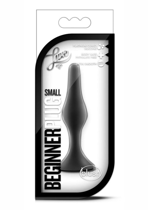 Load image 1 in gallery view. Luxe Beginner Silicone Butt Plug - Black - Small