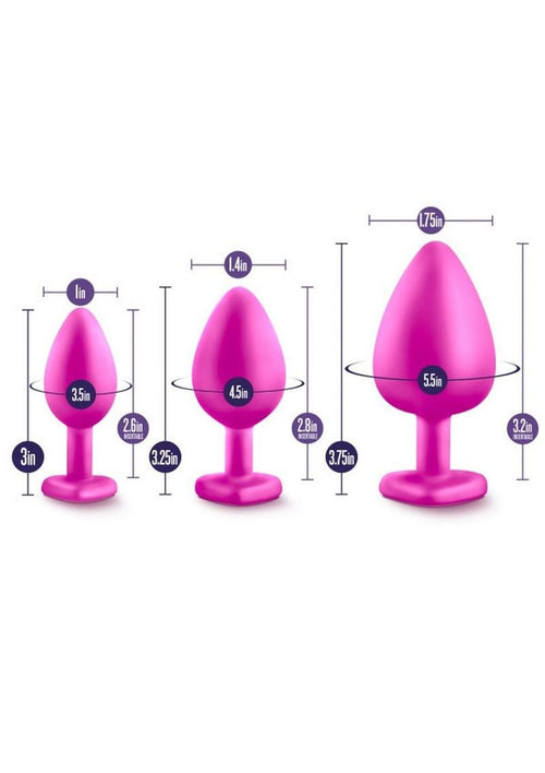 Load image 1 in gallery view. Luxe Bling Plugs Silicone Training Kit with White Gems (3 Size Kit Luxe