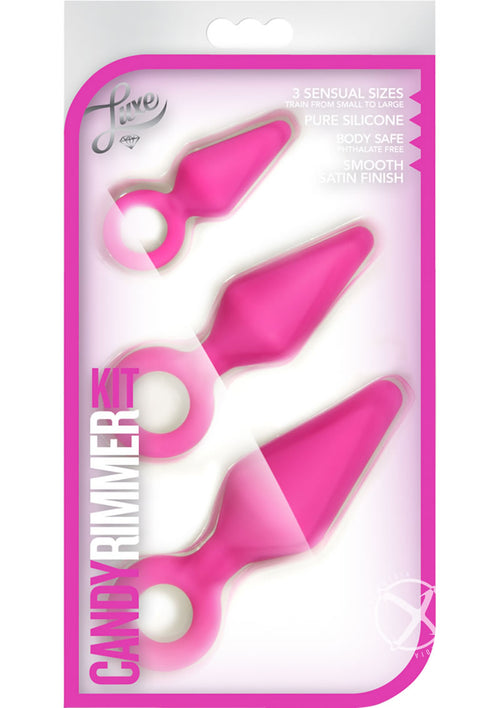 Load image 1 in gallery view. Luxe Candy Rimmer Anal Kit Silicone - Pink - 3 Piece Kit