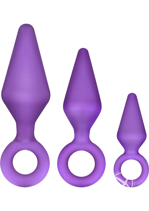 Load image 1 in gallery view. Luxe Candy Rimmer Anal Kit Silicone - Purple - 3 Piece Kit