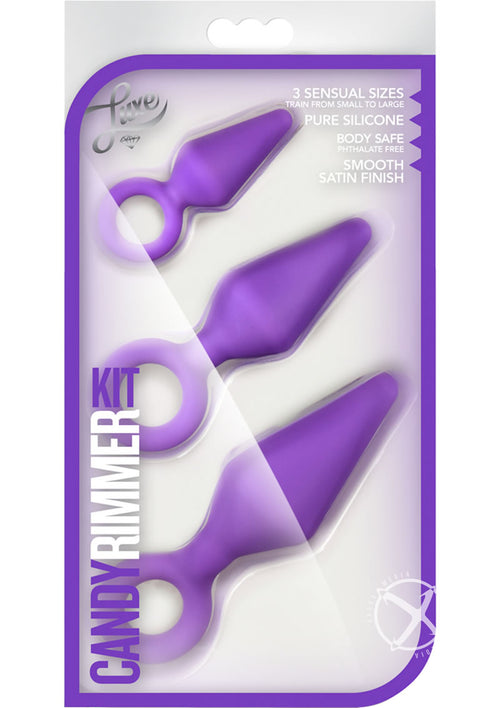 Load image 1 in gallery view. Luxe Candy Rimmer Anal Kit Silicone - Purple - 3 Piece Kit