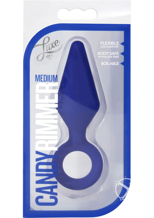 Load image 1 in gallery view. Luxe Candy Rimmer Silicone Butt Plug - Blue/Indigo - Small