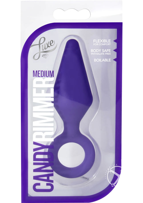 Load image 1 in gallery view. Luxe Candy Rimmer Silicone Butt Plug - Purple - Small