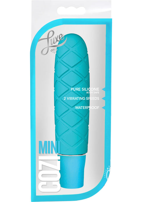 Load image 1 in gallery view. Luxe Cozi Siliconemini Vibrator - Aqua/Blue