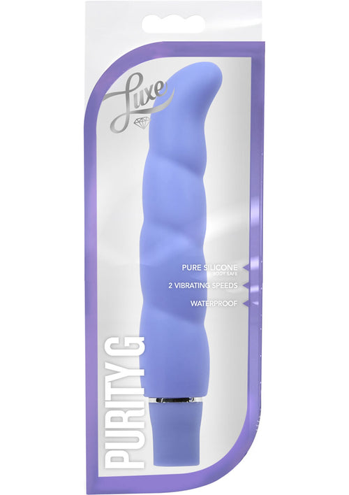 Load image 1 in gallery view. Luxe Purity G Silicone G-Spot Vibrator - Periwinkle/Purple