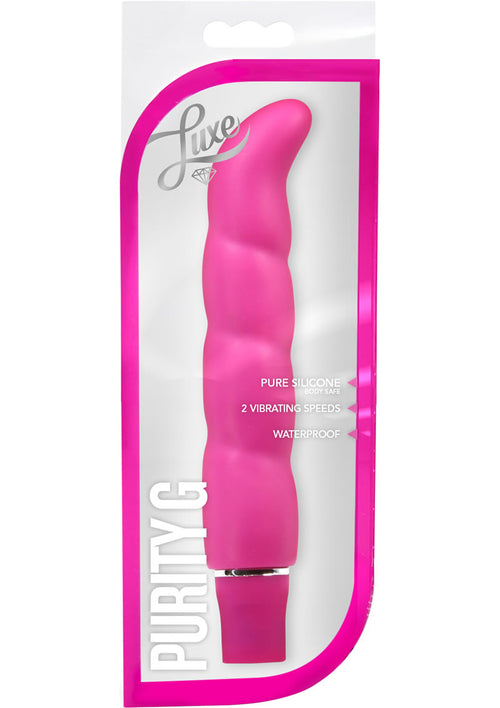 Load image 1 in gallery view. Luxe Purity G Silicone G-Spot Vibrator - Pink