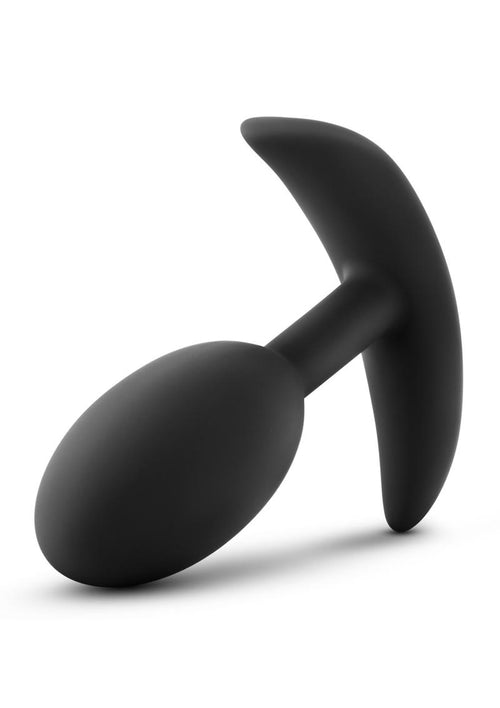 Load image 1 in gallery view. Luxe Wearable Vibra Slim Plug Silicone Butt Plug - Black - Medium
