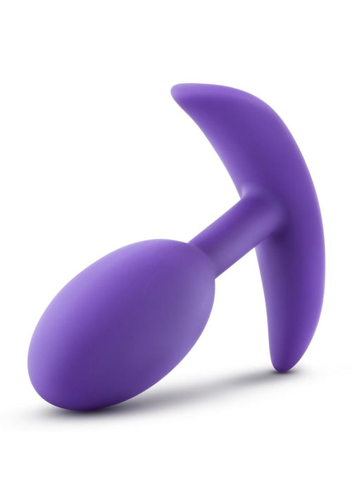 Load image 1 in gallery view. Luxe Wearable Vibra Slim Plug Silicone Butt Plug - Purple - Medium