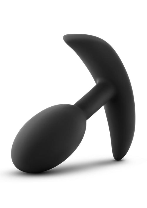 Load image 1 in gallery view. Luxe Wearable Vibra Slim Plug Silicone Butt Plug - Black - Small
