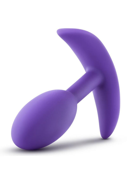 Load image 1 in gallery view. Luxe Wearable Vibra Slim Plug Silicone Butt Plug - Purple - Small