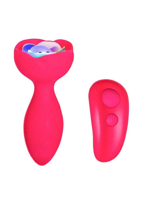 Load image 1 in gallery view. M'lady Light Up Rotating Silicone Rechargeable Anal Plug - Pink