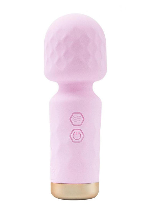 Load image 1 in gallery view. M'lady Rechargeable Silicone Mini Vibrating Wand - Pink