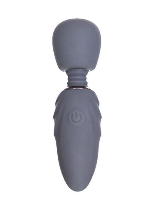 Load image 1 in gallery view. M'lady Rechargeable Silicone Tiny Vibrating Wand - Grey
