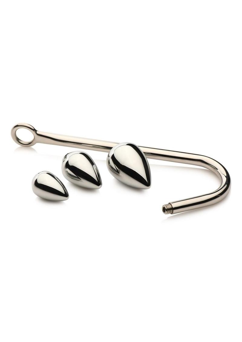 Master Series Anal Hook Trainer with 3 Plugs - Stainless Master Series