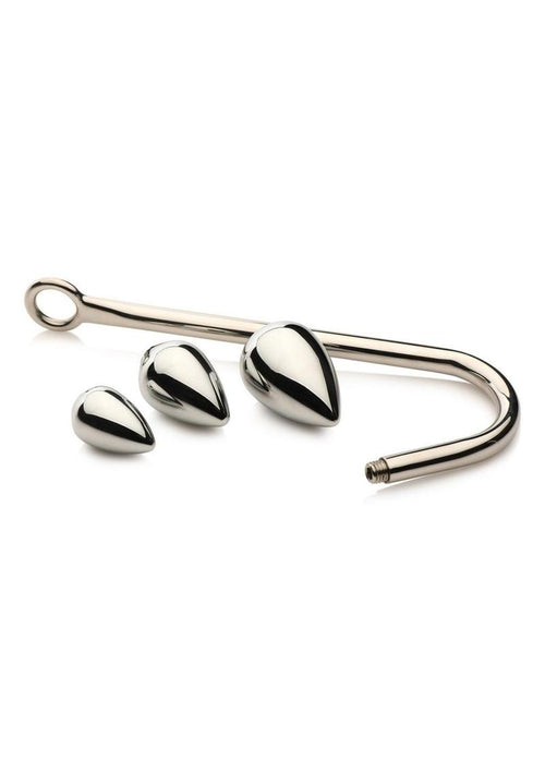Load image 1 in gallery view. Master Series Anal Hook Trainer with 3 Plugs - Stainless Master Series