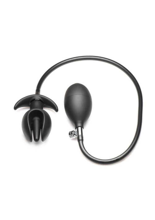 Load image 1 in gallery view. Master Series Ass Bound Anchor Inflatable Silicone Anal Plug - Black