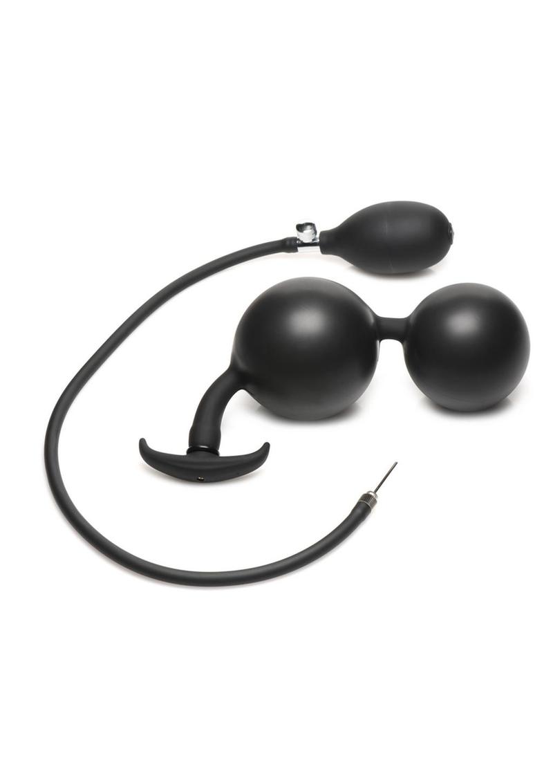 Master Series Ass Rattler Weighted Inflatable Silicone Anal Plug Master Series