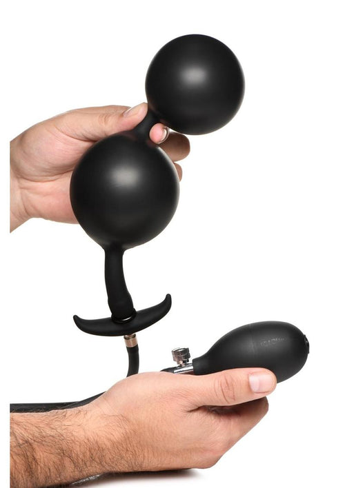 Load image 1 in gallery view. Master Series Ass Rattler Weighted Inflatable Silicone Anal Plug Master Series