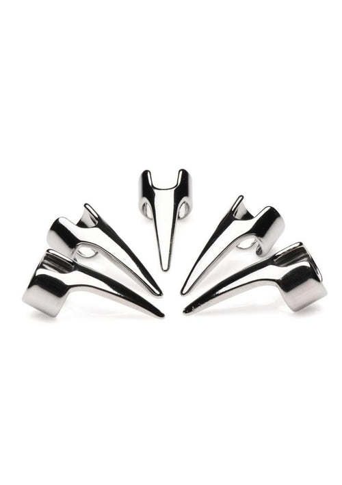 Load image 1 in gallery view. Master Series Clawed Sensation Stainless Steel Play Rings - Metal - 5 Piece