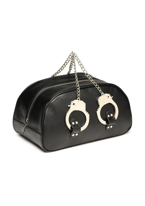 Load image 1 in gallery view. Master Series Cuffed and Loaded Travel Bag with Handcuff Handles - Black/Metal/Silver