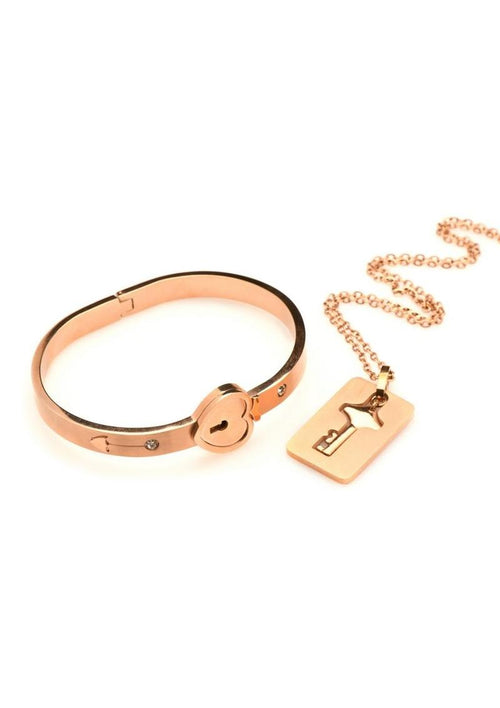 Load image 1 in gallery view. Ms Cuffed Locking Bracelet Necklace