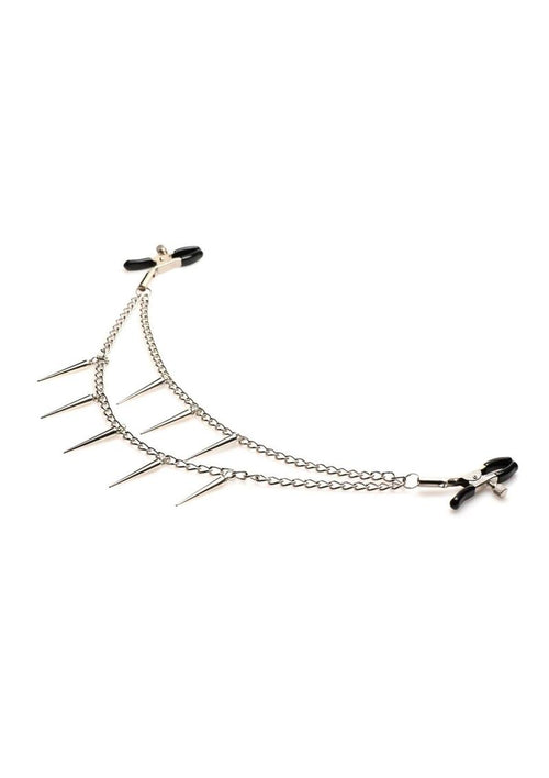 Load image 1 in gallery view. Master Series Daggers Double Chain Nipple Clamps Master Series