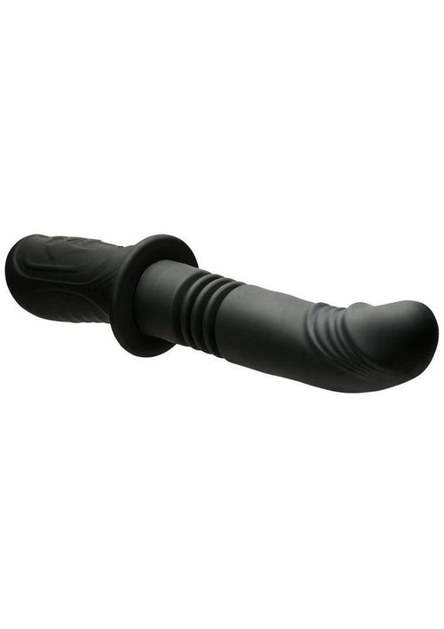 Load image 1 in gallery view. Master Series Power Thrust Rechargeable Thrusting Silicone Vibrator - Black
