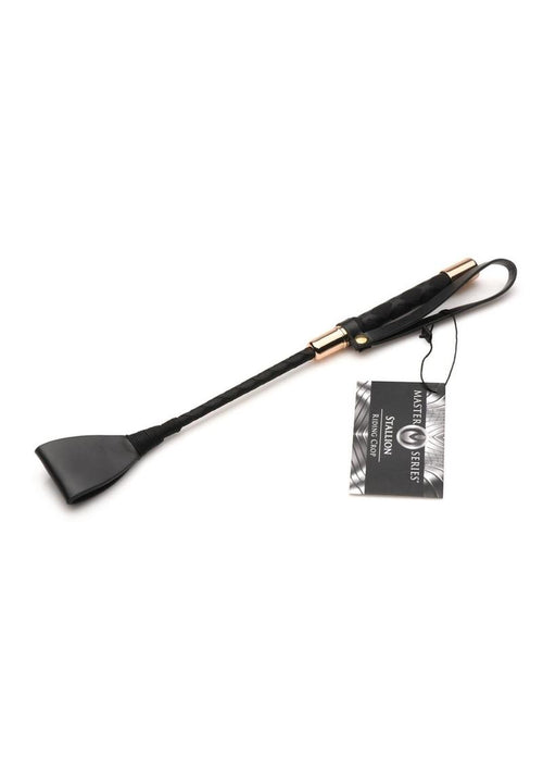 Load image 1 in gallery view. Master Series Stallion Riding Crop - Black - 12in