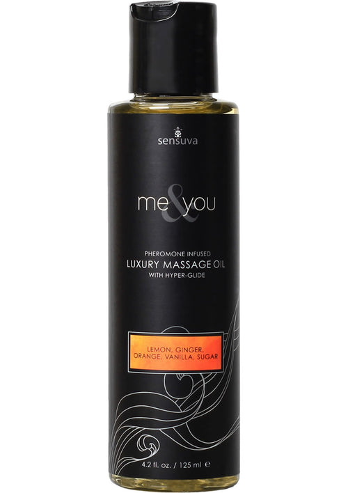 Load image 1 in gallery view. Me and You Pheromone Infused Luxury Massage Oil Lemon Ginger Orange Vanilla Sugar - 4.2oz