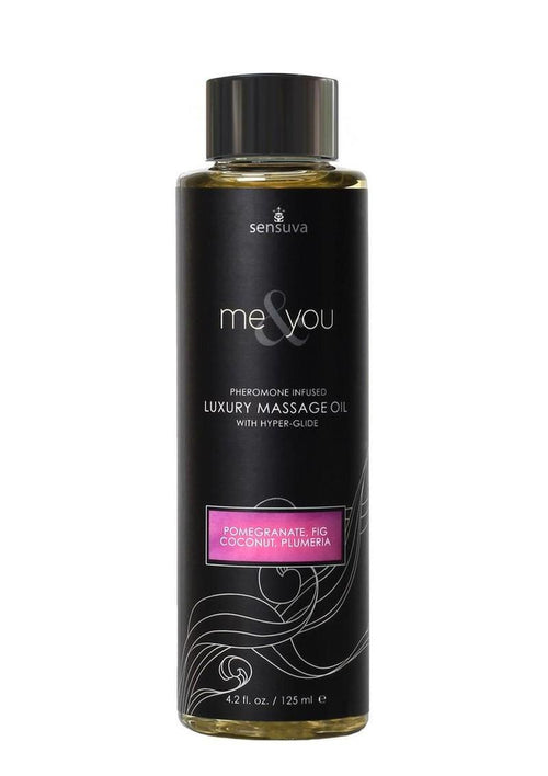 Load image 1 in gallery view. Me and You Pheromone Infused Luxury Massage Oil Pomegranate Fig Coconut Plumeria - 4.2oz