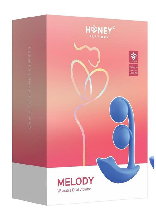 Load image 1 in gallery view. Melody Pressure Sensing App-Controlled Rechargeable Silicone Twin Balls Clit and G-Spot Vibrator - Blue