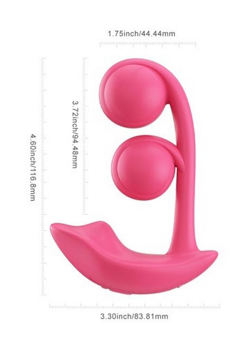 Melody Pressure Sensing App-Controlled Rechargeable Silicone Twin Balls Clit and G-Spot Vibrator Honey Play Box