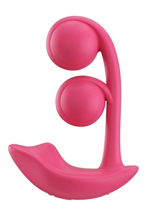 Load image 1 in gallery view. Melody Pressure Sensing App-Controlled Rechargeable Silicone Twin Balls Clit and G-Spot Vibrator Honey Play Box