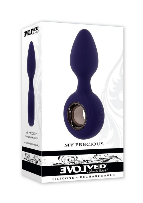 Load image 1 in gallery view. My Precious Rechargeable Silicone Anal Plug - Purple