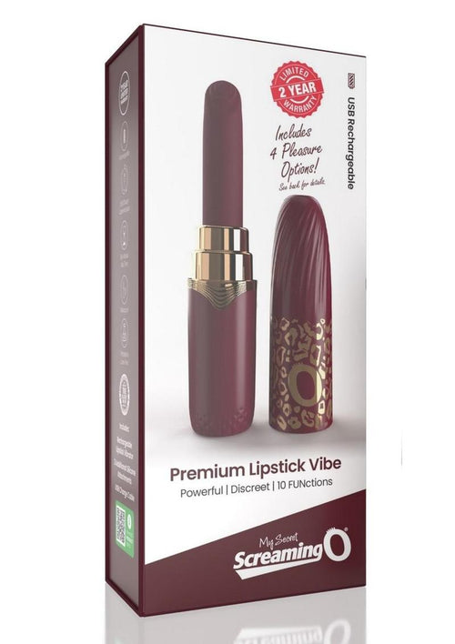 Load image 1 in gallery view. My Secret Premium Rechargeable Lipstick Vibrator - Merlot/Red