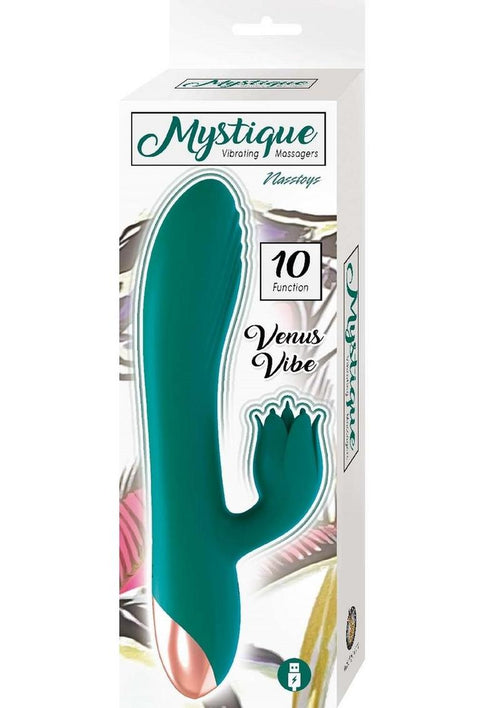 Load image 1 in gallery view. Mystique Venus Rechargeable Silicone Vibrator - Green