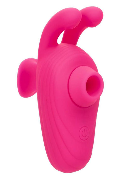 Load image 1 in gallery view. Neon Vibes Kissing Bunny Rechargeable Silicone Vibrator - Pink