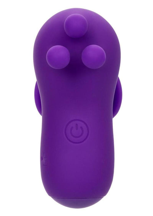 Load image 1 in gallery view. Neon Vibes The Triple Tease Rechargeable Silicone Vibrator - Purple