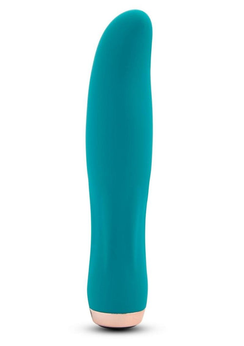 Load image 1 in gallery view. Nu Sensuelle Bella Velvet Touch with Turbo Rechargeable Silicone Vibrator - Green/Rose Gold