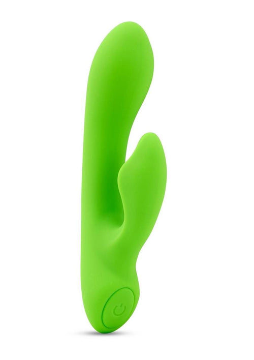 Load image 1 in gallery view. Nu Sensuelle Jolie Nubii Rechargeable Silicone Mini Heating Rabbit - Green/Lime