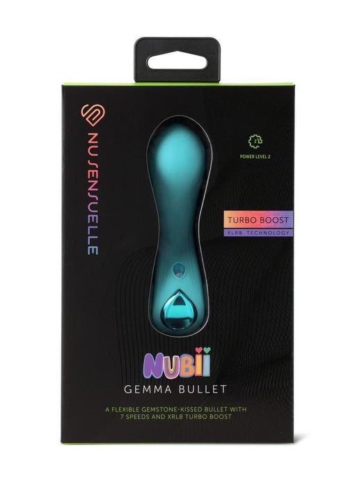 Load image 1 in gallery view. Nu Sensuelle Nubii Turbo Rechargeable Silicone Bullet Vibrator - Blue