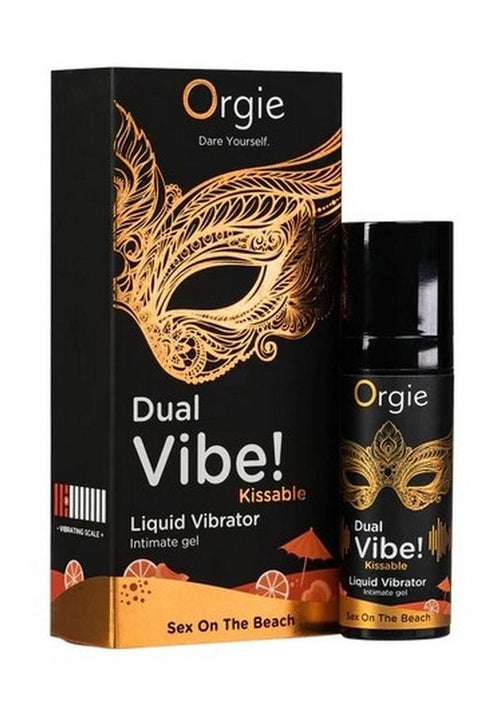 Load image 1 in gallery view. Orgie Dual Vibe Kissable Liquid Vibrator Gel - Sex On The Beach